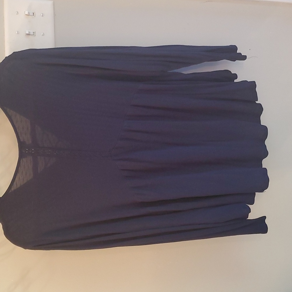 Torrid navy boho style blouse plus size 2 - Picture 5 of 5